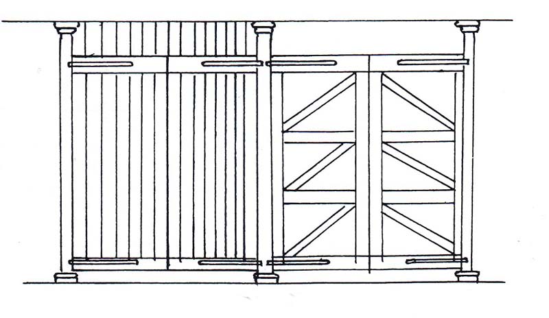 Schematic drawing showing doors of the 1854 broad gauge Birmingham Engine House at Bordesley