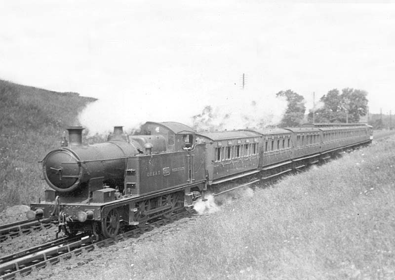 GWR 36xx class 2-4-2T No 3627 with a class B headcode denoting an ordinary stopping passenger train