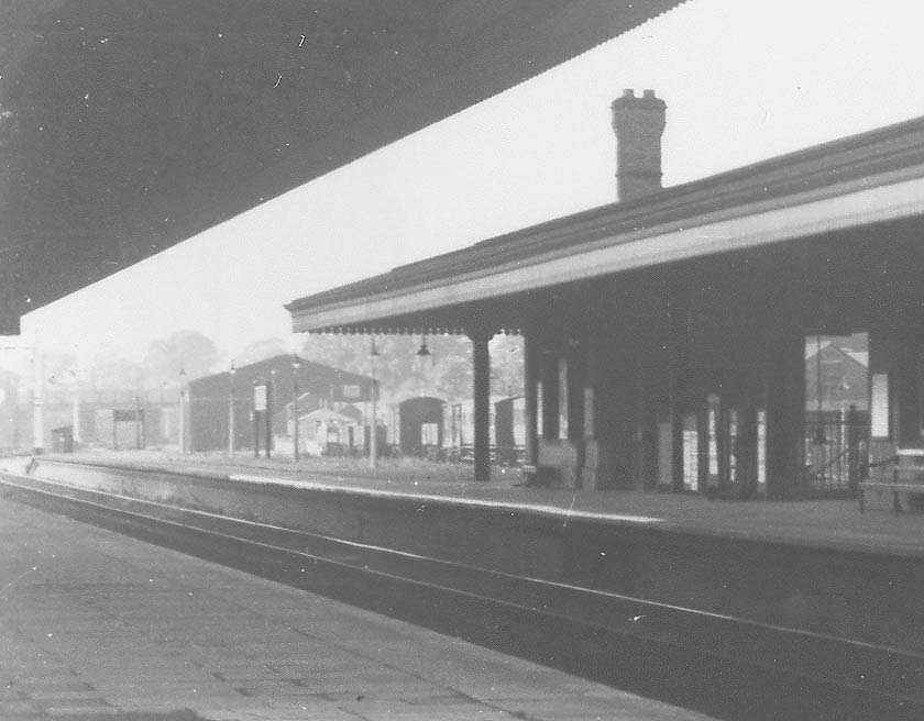 Close up showing the goods shed and yard which was located at the Birmingham end of the station and was rebuilt at the same time as the station