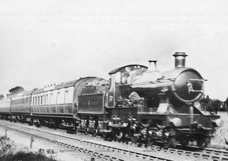 GWR 4-4-0 Straight framed Badminton Class No 3297 'Earl Cawdor' on 11:15am from Snow Hill on 27th September 1910