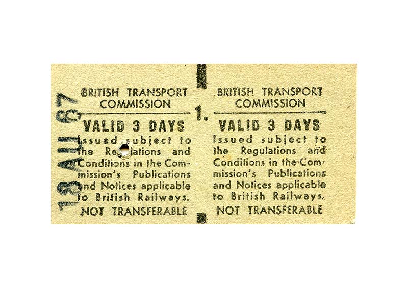 Rear of a Second Class ticket from Berkswell to Balsall Common to Mortehoe via New Street & Bristol dated 18th August 1967