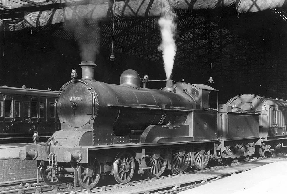 Ex-LNWR 2P 4-6-0 Experiment class No 5468 'Lady of the Lake' still carries its LNWR livery and lining when seen at the head of a down express service