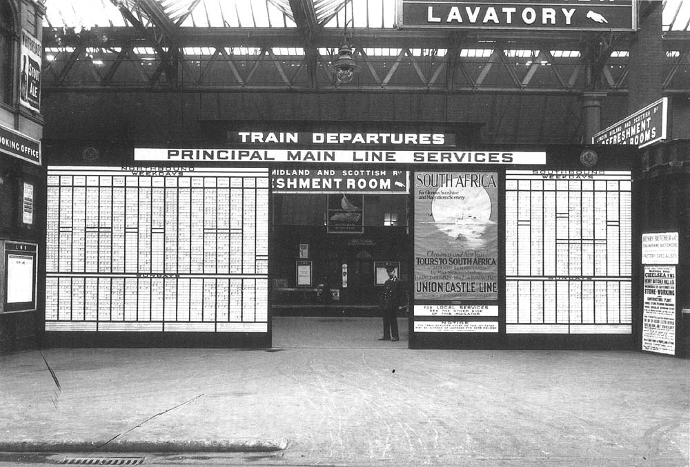 Another view of the train indicator board located off Queens Drive adjacent to Platform 4 which was brought into use on 17th August 1928