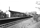 A later view of Flecknoe station which provides a better perspective of the narrow and thin timber structure station building