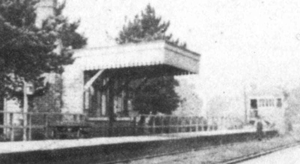 Close up view showing the new LNWR down platform and passenger facilities which were apparently built at the same time as the new 'Hampton in Arden' station