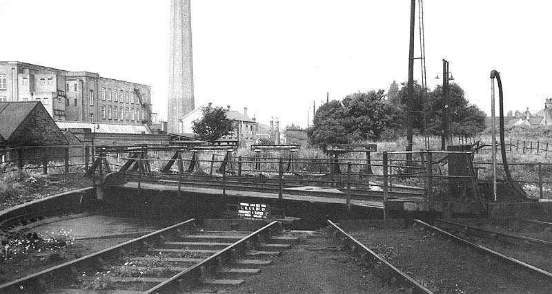 View of Nuneaton's Ransome & Rapier 60 foot vacuum operated turntable installed in 1938 with a working capacity of 150 tons