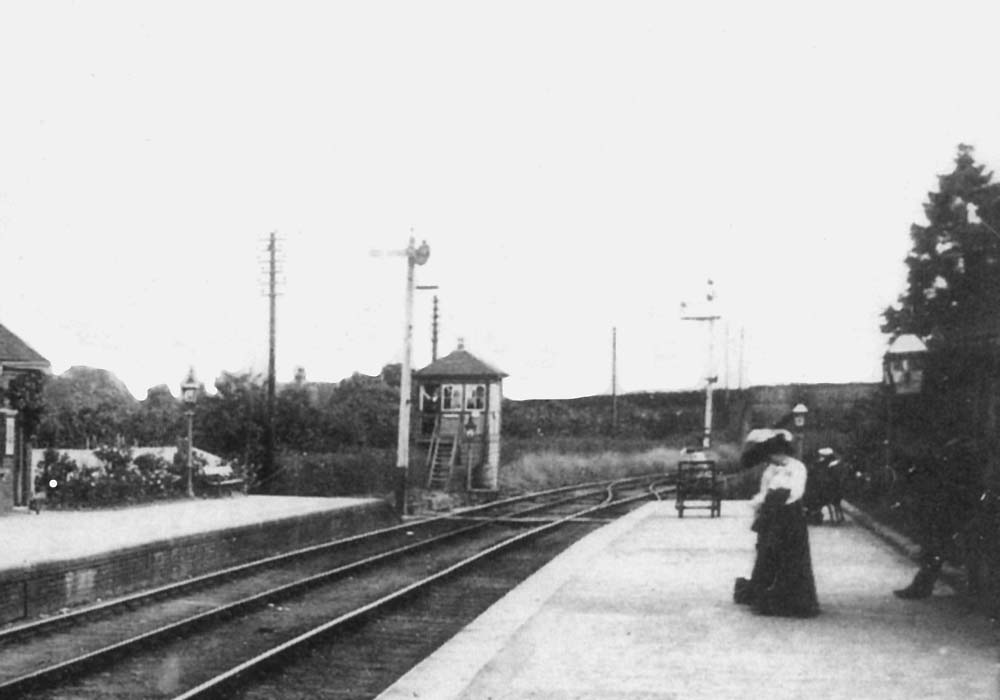 Close up of showing the original signal box shortly before it was replaced by a new signal box located on the end of the down platform