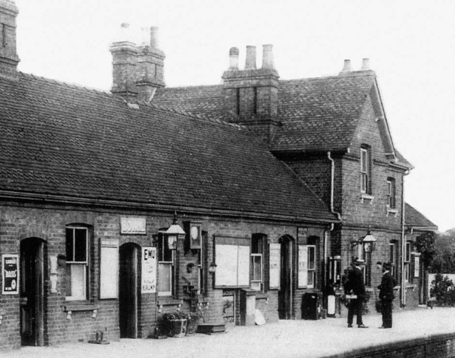 Close up showing the original portion of the station when first opened for passenger traffic on 17th September 1866