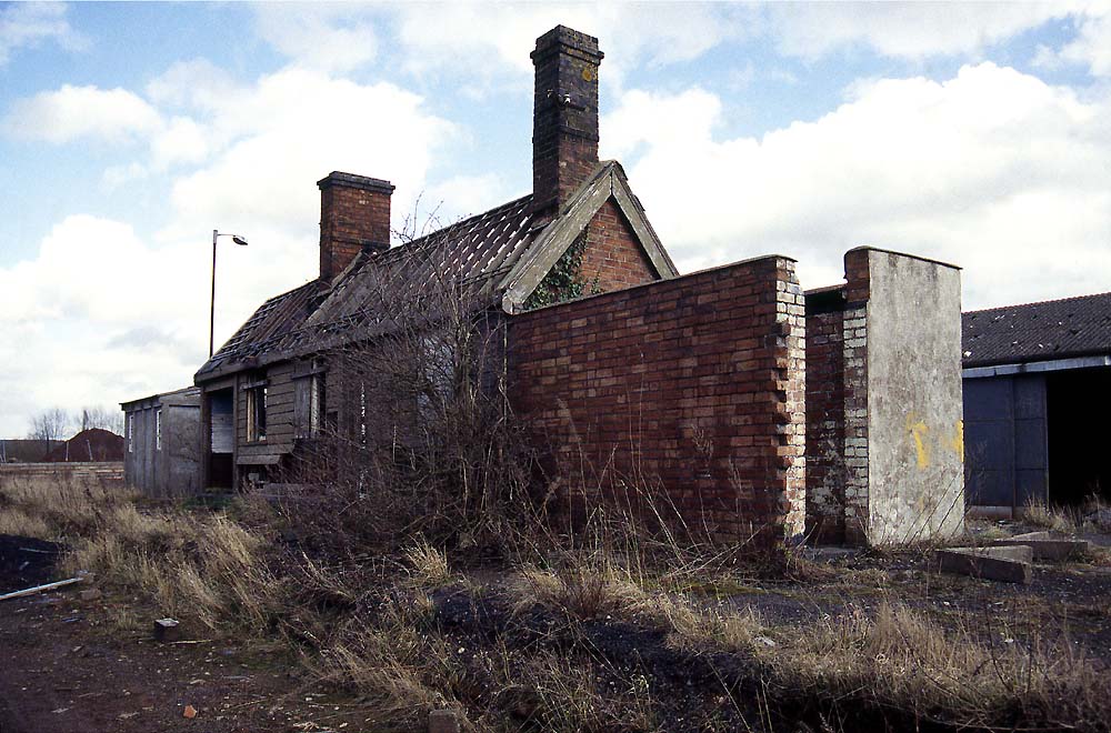 View of the opposite side of Broom station showing the fabric still extant thirty years after closure