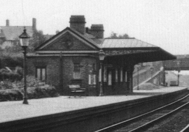 Close up showing the passenger facilities on Hazelwell Station's down platform