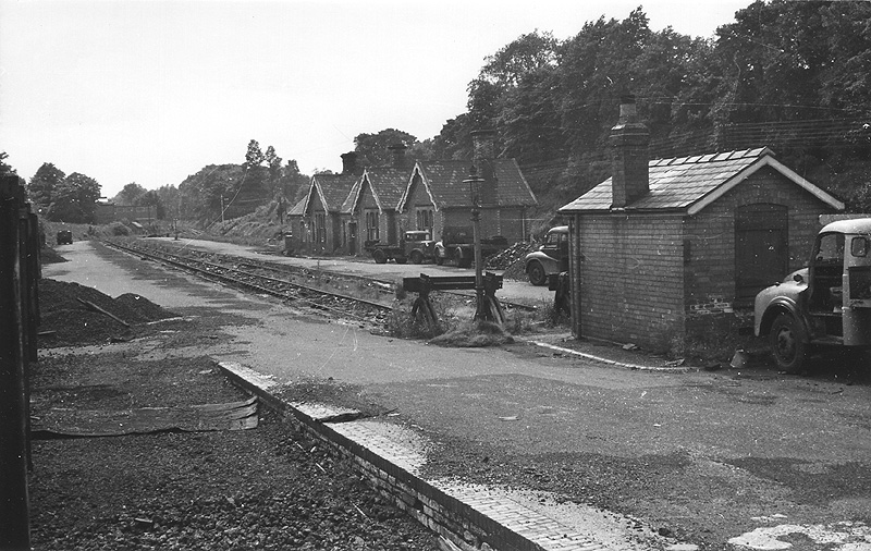 Looking towards Kings Norton along one of the sidings in the goods yard one month after closure