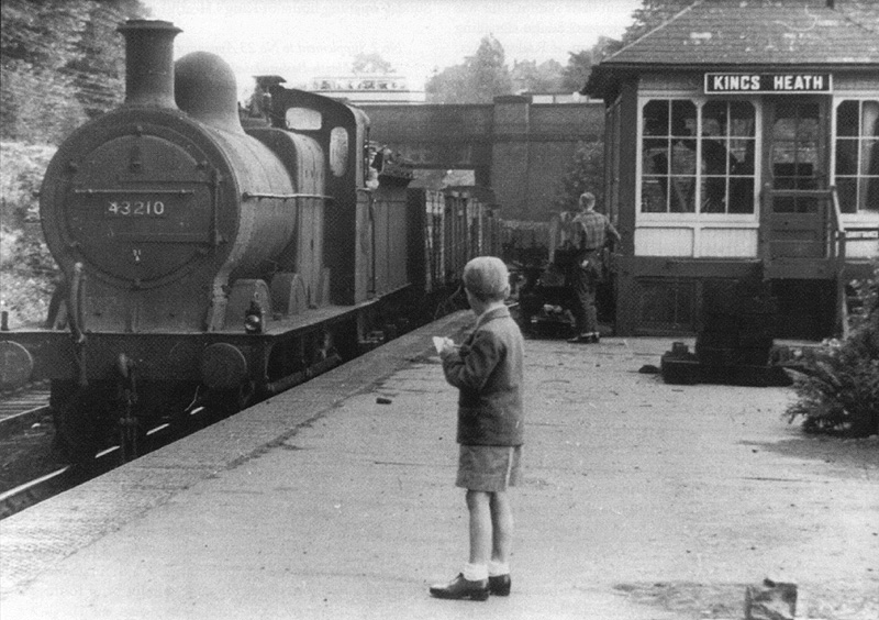 Ex-Midland Railway 3F 0-6-0 No 43210 passes by at the head of a down mineral train in the late 1950s