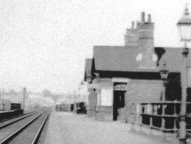 Close up showing Lifford's third and last station and its main passenger building located on the down platform