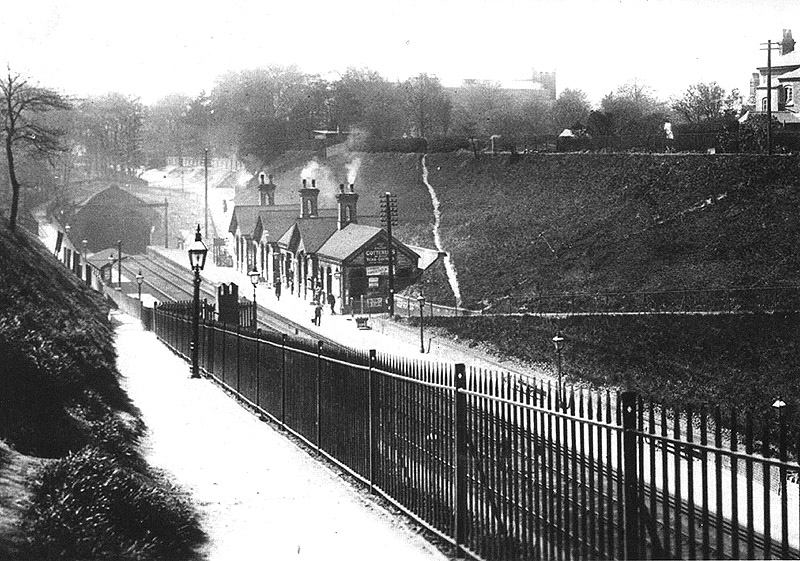 Looking towards Kings Heath and the tunnel sited below St Mary's Row and at the end of the station
