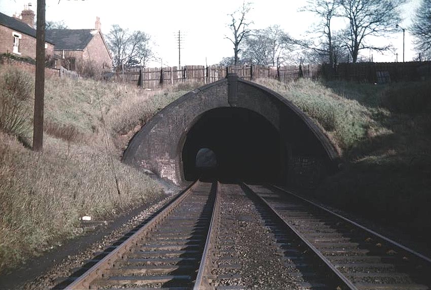 View showing the southern entrance to the tunnel under St Mary's Row on 28th November 1956