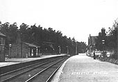 Looking towards Aldridge with the up platform on left and the main station building on the right