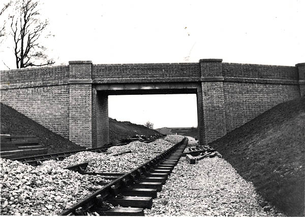 View of Bridge No 479, a girder underbridge, spanning a cutting near Flecknoe circa 1898