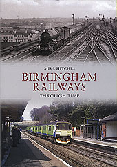 Looking towards Birmingham along the down side of Saltley station's island platform with Saltley viaduct seen in the distance