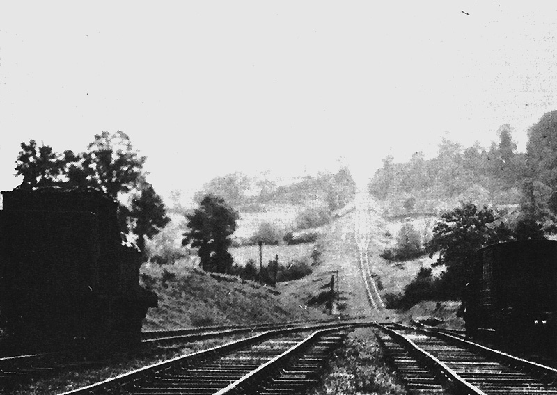 Looking up the EHLR incline with EHLR 0-6-0 No 1 standing on the left of the photograph on 28th May 1935