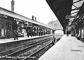 A pre-1913 view showing the north (Birmingham) end of the station with the main lines running through the centre