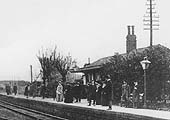 Close up of Acocks Green station's down platform housing the booking office, general waiting room and ladies room