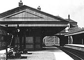 Close up of Acocks Green station's passenger building located on the island housing platforms 3 and 4