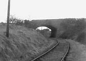 View of the red brick built bridge carrying Icknield Street over railway after having crossed the River Arrow