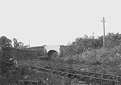 View taken during the closure period showing the branch track bed and Alcester Road bridge