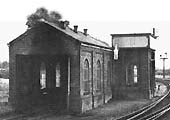 Alcester shed in September 1936 when 0-4-2T locomotive No.4801 was stabled here