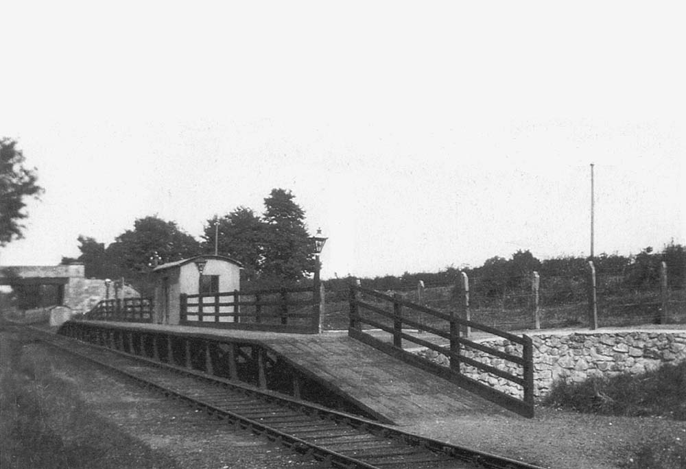 A reverse view of Aston Cantlow's 200 ft long timber platform and its corrugated iron shelter