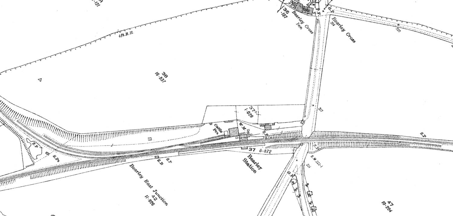 Bearley Station: A 1923 25 inch to the mile Ordnance Survey Map of ...