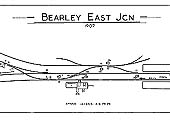 A low resolution version of the Signalling Diagram for Bearley East Junction Signal Box dated 1907 produced courtesy of the Signalling Record Society