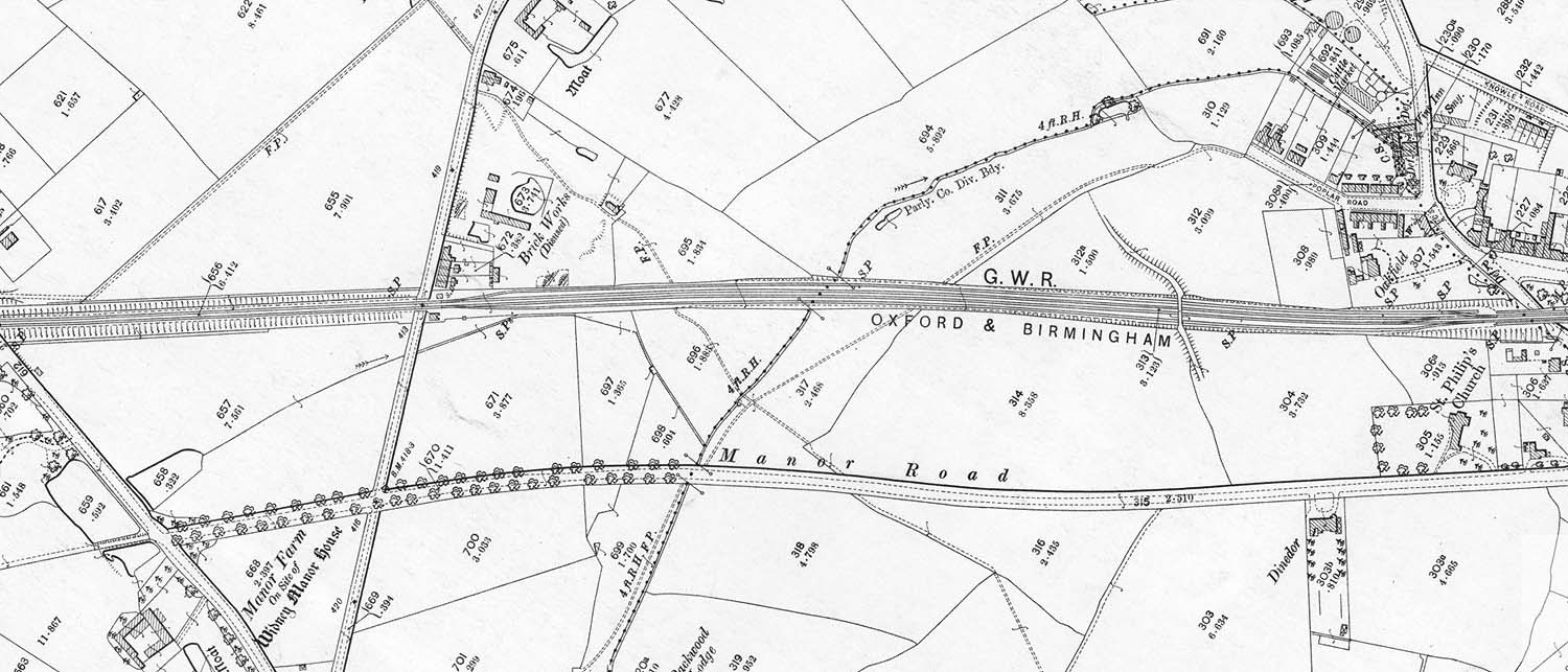 A 1903 25 Inch to the Mile Ordnance Survey Map showing Bentley Crossing and the outskirts of Knowle & Dorridge station