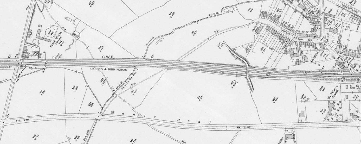 A 1913-1914 25 Inch to the Mile Ordnance Survey Map showing Bentley Crossing and the outskirts of Knowle & Dorridge station