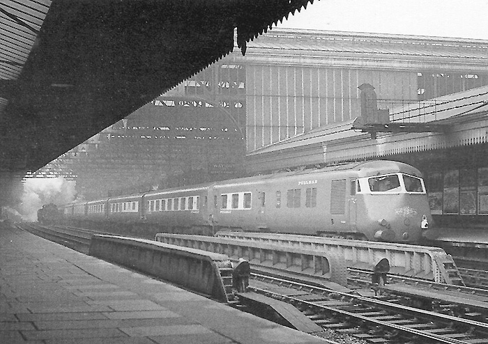 Ex-GWR 2-6-2T 51xx No 5184 is seen working hard as it passes through Snow Hill alongside the 12 10pm Blue Pullman service from Paddington on 23rd February 1961