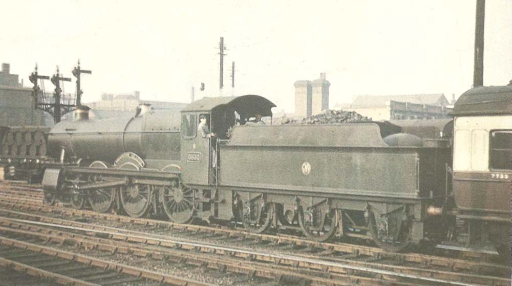 Great Western Railway 68xx (Grange) class 4-6-0 No 6832 'Brockton Grange' on a down train at the north end of Snow Hill Station on 20th February 1939