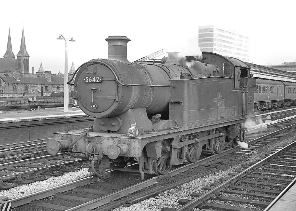 Ex-GWR 56xx class 0-6-2T No 5642 stands on the down centre road at Snow Hill station on 14th September 1962