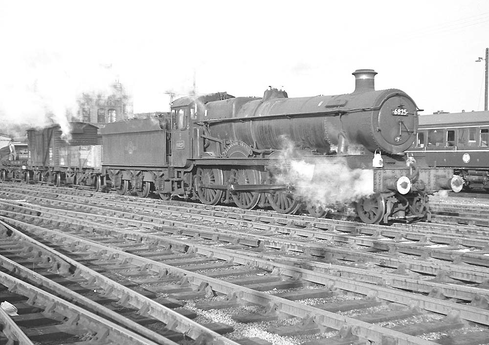 Ex-GWR 4-6-0 Grange class No 6825 'Llanvair Grange' passes through Snow Hill on a Type 3 working on 7th December 1963