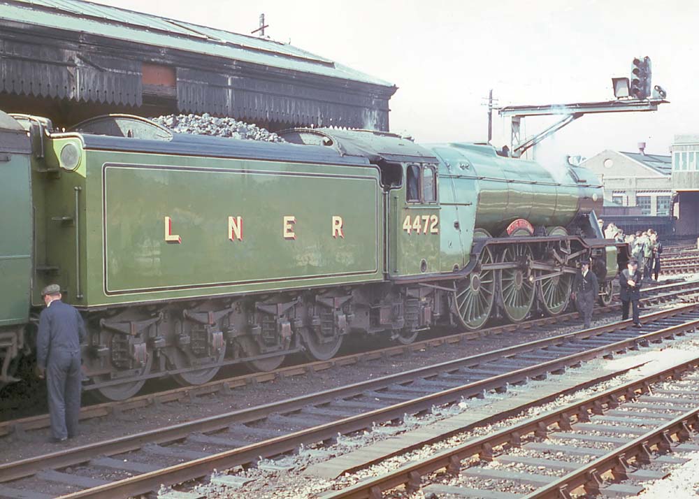 LNER 4-6-2 A3 No 4472 'Flying Scotsman' on a down special stands at Snow Hill station on 18th September 1965
