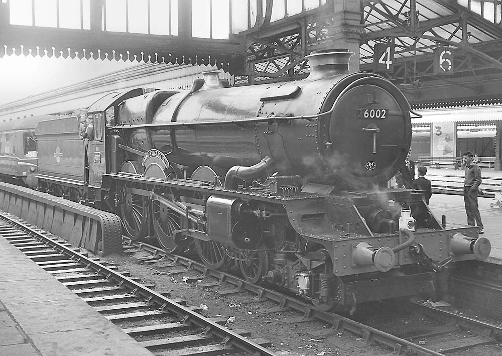 Ex-GWR 4-6-0 60xx class No 6002 'King William lV' is seen standing light engine at Platform 4 on 3rd September 1962