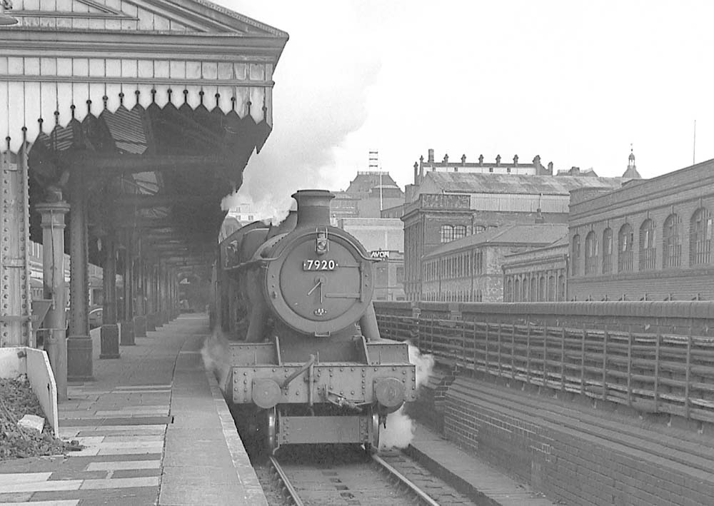 British Railways built 4-6-0 Modified Hall No 7920 'Coney Hall' arrives at Snow Hill with Type 2 working on 7th September 1962