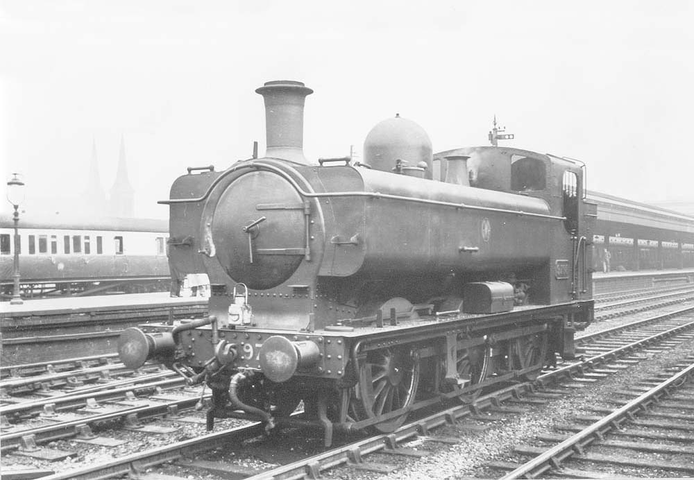 GWR 0-6-0PT '8750 class' No 9788 is seen standing at the North end of the down through road whilst on pilot duties on 16th April 1938