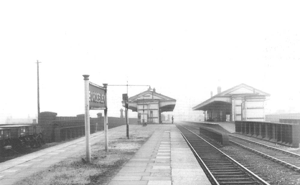 Looking towards Tyseley along the down main island platform with the girders of 'Bridge 226' (Coventry Road) in the near distance