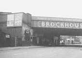 Looking towards Bordesley High Street in 1964 showing Bordesley	 Station's roadside entrance and booking hall