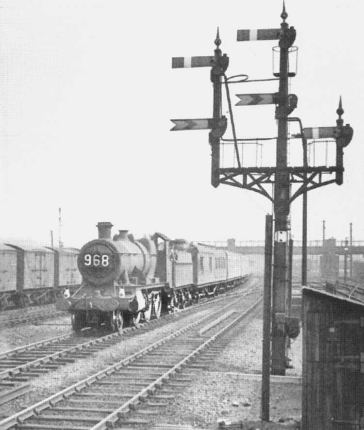 Ex-Great Western Railway 43xx class 2-6-0 No 5339 approaching Bordesley on the down main line on 13th August 1955