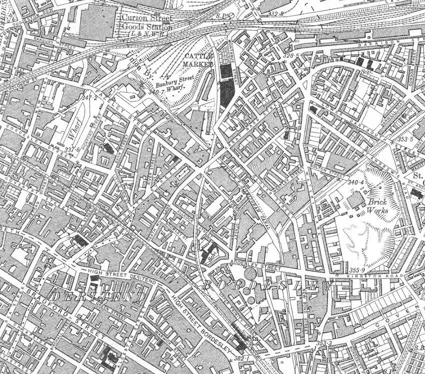 Bordesley Station: A copy of the 1903 Ordnance Survey map covering the ...