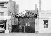 Another photograph of the High Street entrance to the original Bordesley Station taken in 1949