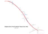 A schematic diagram created to show the original extent of the Duddeston Viaduct circa 1852