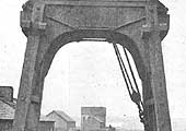 View of the original sheer legs installed during the days when the shed still serviced Broad Gauge locomotives