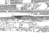 OS map showing the GWR's former broad gauge shed and servicing facilities at Bordesley in 1890